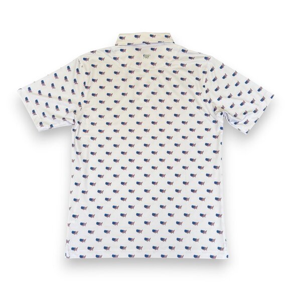 Merrill Apparel Men's USA America Flag Pattern Polo - Picture 3 of 4